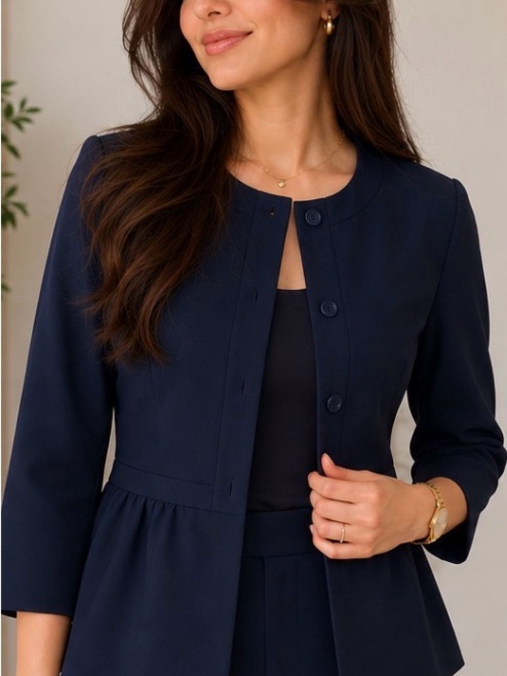 J. Crew Black Peplum Blazer